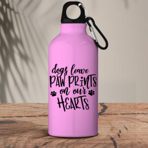 Μεταλλικό μπουκάλι θερμό αλουμινίου 600 ml | Dogs leave paw prints on our hearts