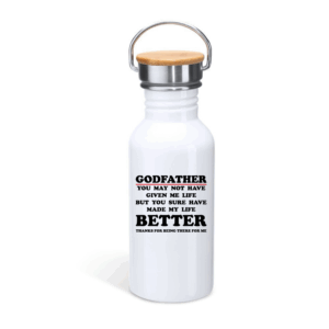 Μπουκάλι με καπάκι μπαμπού 650ml | Godfather thanks for being there