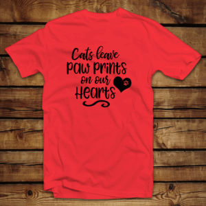 Unisex μπλουζάκι | Cats leave paw prints on our hearts