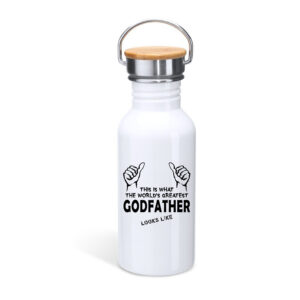 Μπουκάλι με καπάκι μπαμπού 650ml | This is what world's greatest godfather looks like