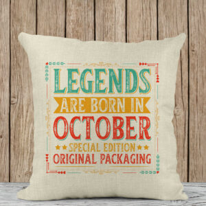 Διακοσμητικό Μαξιλάρι | Legends are born in  October
