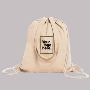 Οικολογική τσάντα πλάτης με κορδόνια | Εκτύπωσε το | Εκρού