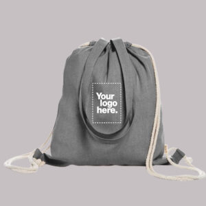 Οικολογική τσάντα πλάτης με κορδόνια | Εκτύπωσε το | Μαύρη